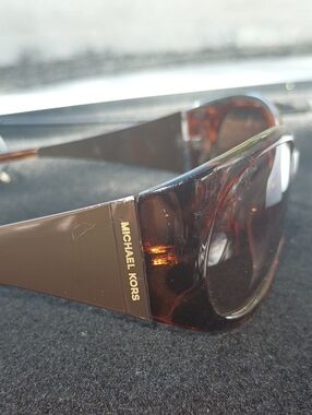 Michael Kors Women's  Brown Tortoise Frame Sunglasses with Gold Logo